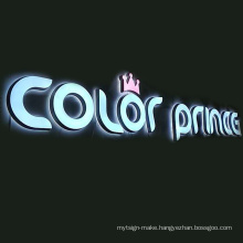 Wall mounted colorful acrylic frontlit and backlit shop name board design signage factory price